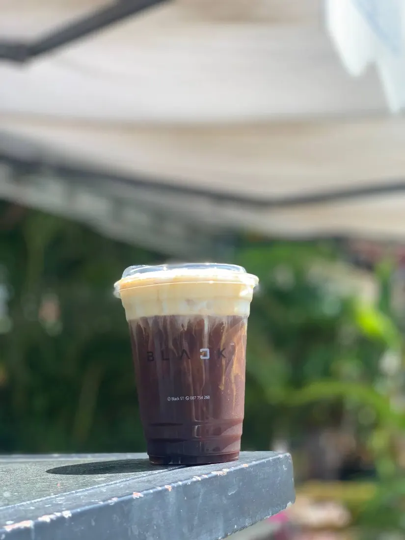 Iced americano over milk